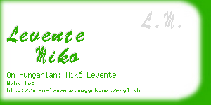 levente miko business card