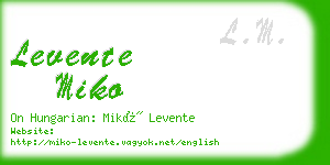 levente miko business card